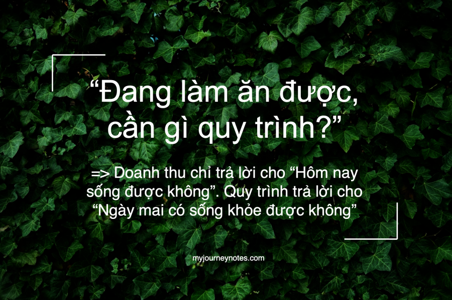 Đang làm ăn được, cần gì quy trình?